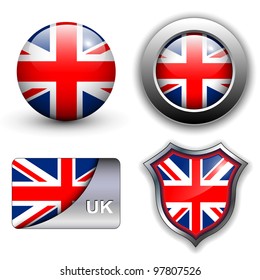 United Kingdom; UK flag icons theme.