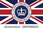 United Kingdom Union Jack flag featuring the Queen