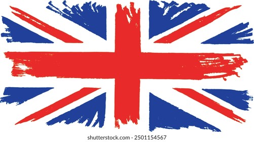 United Kingdom Union Jack flag treated in a distressed manner.