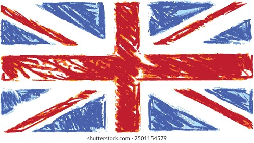 United Kingdom Union Jack flag treated in a distressed manner.