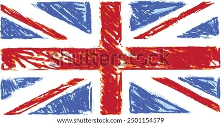 United Kingdom Union Jack flag treated in a distressed manner.