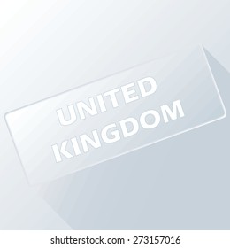United Kingdom unique button for any design. Vector illustration