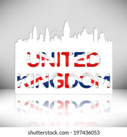 United Kingdom vector design on white background.