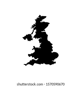 England Map Black And White United Kingdom Vector Map Black Uk Stock Vector (Royalty Free) 1570590670 |  Shutterstock