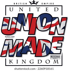 United Kingdom, vector typography illustration design graphic printing 