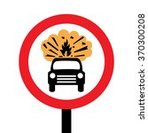 United Kingdom Vehicles Carrying Explosives Prohibited Sign