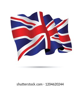 United Kingdom waving flag