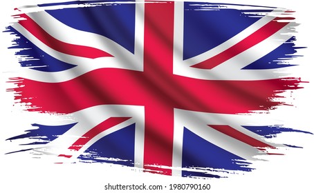 United Kingdom waving flag background.