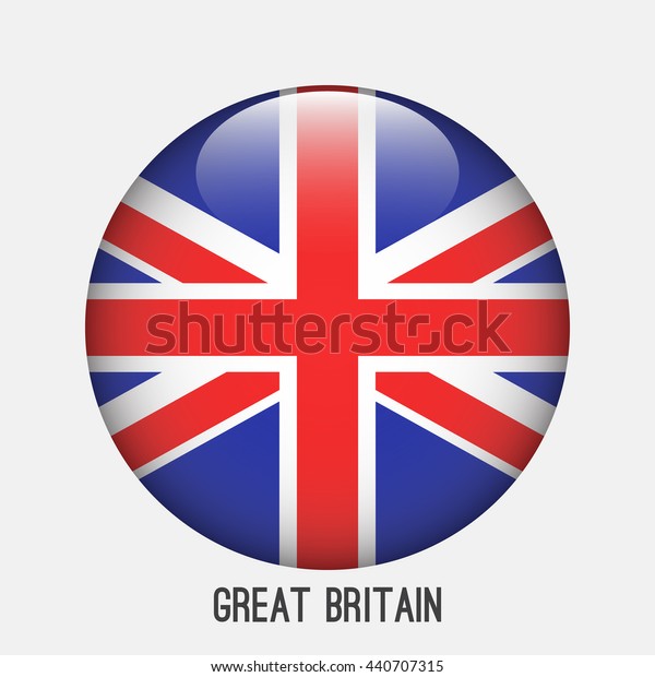 United Kingdomgreat Britainukgb Flag Circle Shape Stock Vector (Royalty