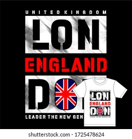 UNITED KINGDOM,LONDON,ENGLAND Typography T-Shirt Design