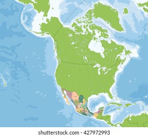 Karte der Vereinigten Mexikanischen Staaten