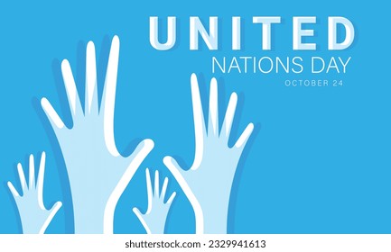 United nations day. background, banner, card, poster, template. Vector illustration.