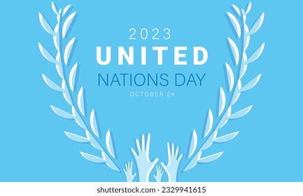 United nations day. background, banner, card, poster, template. Vector illustration.