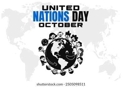 United Nations Day Background Vector Global Peace and International Cooperation Design