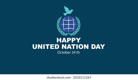 United Nations Day banner it is a global observance that celebrates the founding of the United Nations which maintain the international unity among nations. vector file illustration.eps