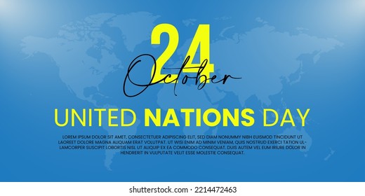 United Nations Day design template. design  greeting cards, banner, or print.