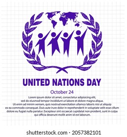 United Nations Day, Poster And Banner Vector