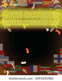 United Nations Day with social media post banner template luxury | United Nations Day celebration promotion template design | United Nations Day social media sale banner or instagram post promotion 