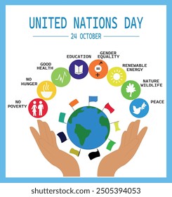 United nations day vector art