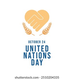 United Nations Day vector design template good for celebration usage. United Nations Day design. flat design. eps 10.