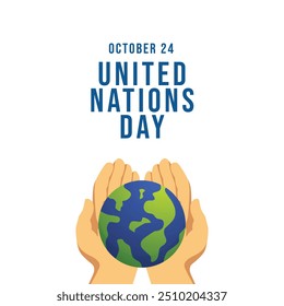 United Nations Day vector design template good for celebration usage. United Nations Day design. flat design. eps 10.