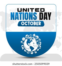 United Nations Day Vector Global Peace and International Cooperation Design