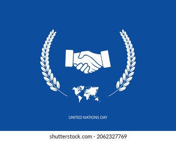 Ilustración de vectores del Día de las Naciones Unidas. 24 de octubre, Día de las Naciones Unidas Antecedentes.