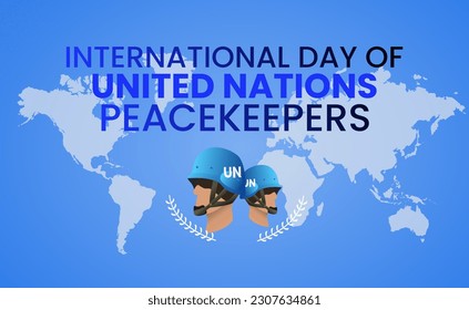 United Nations International Day of Peacekeeping vector design. flat design. flat illustration. may 29