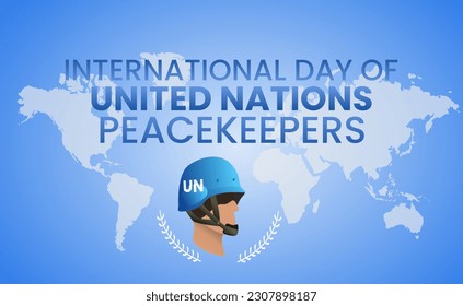 United Nations International Day of Peacekeeping vector design. flat design. flat illustration. may 29