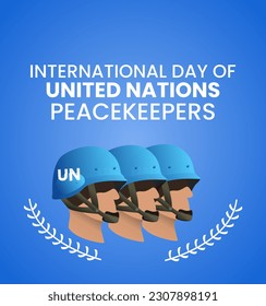 United Nations International Day of Peacekeeping vector design. flat design. flat illustration. may 29