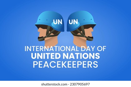 United Nations International Day of Peacekeeping vector design. flat design. flat illustration. may 29