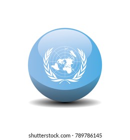 United Nations national circle button flag background texture. Vector illustration.