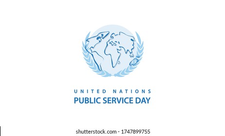 United Nations Public Service Day. Vector Illustration