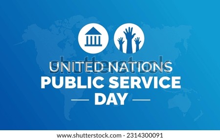 United Nations Public Service Day background or banner design template.