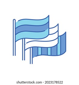 United organization sign. Sustainable Development Goals illustration. SDG. Pictogram for ad, web, mobile app, promo. Vector element.