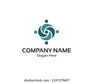 United People company name template logo sign / symbol icon