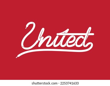 Logotipo United Shoelaces color blanco sobre fondo rojo