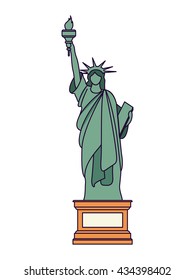 Sketch Statue Liberty New York City Stock Vector (Royalty Free ...