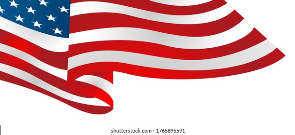 United State Of America flag isolated vector