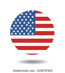 United State Of America flag isolated vector