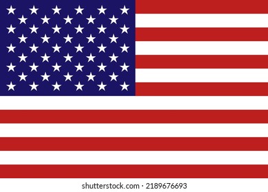 United State of America flag isolated vector. USA flag. National United State of America flag. Vector illustration