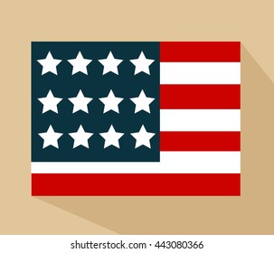 United State Of America flag isolated vector