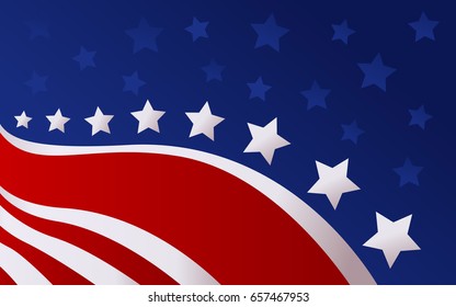 United State Of America flag isolated vector