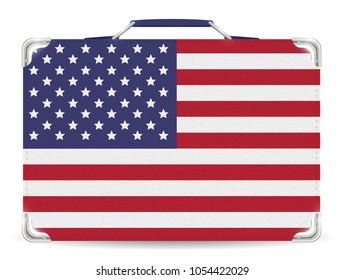 united state of america flag suitcase travel bag 