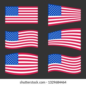 United State of America flag, USA flag vector images