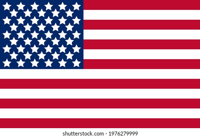 United State of America Flag. Vector illustration.