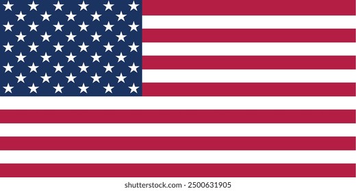 United state America  Flag vector design and illustraton, National flag of America 