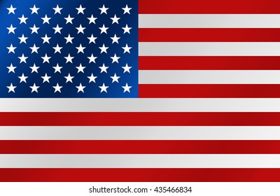United State of America Flag. Vector illustration.