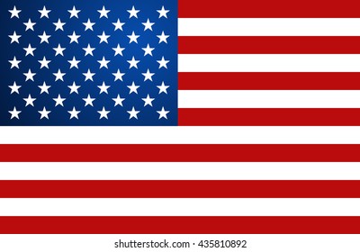 United State of America Flag. Vector illustration.