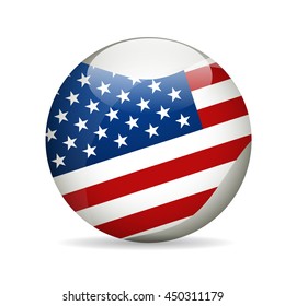 United State of America Flag. Vector illustration